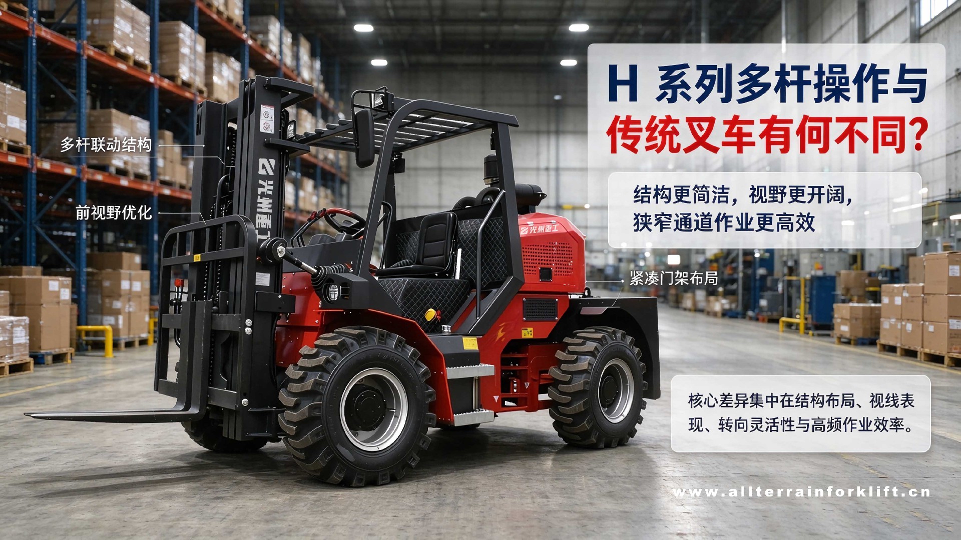 H-series-multi-lever-rough-terrain-forklift
