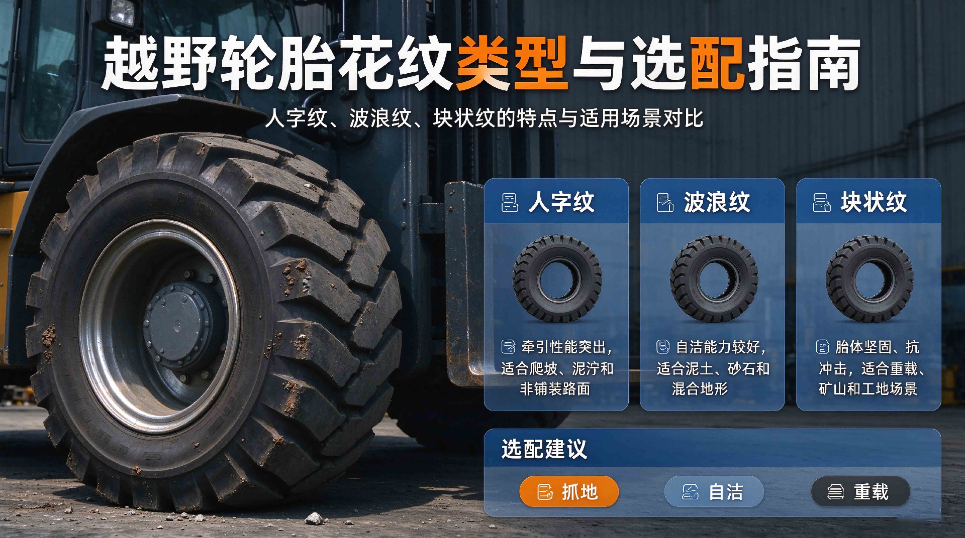 rough-terrain-forklift-tire-tread-patterns